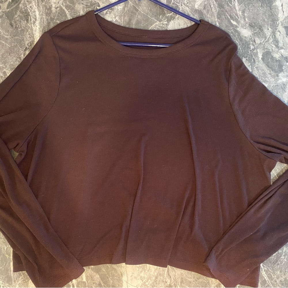 Women's Maroon Long Sleeve Top